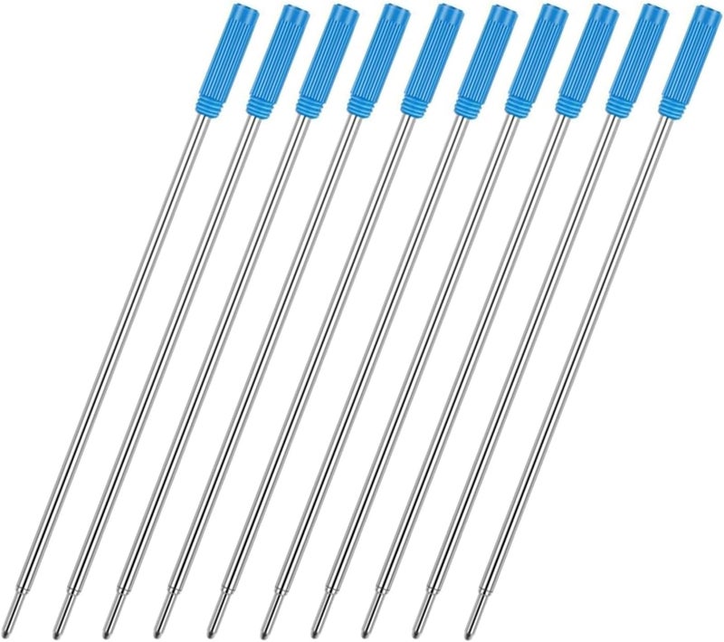 MengRan 4.5'' Ballpoint Ink Pen Refills for Twist Pens,1mm Medium Tip, Compatible with Cross Pen Refills (8511)(10 Pcs Blue Ink) - Image 1